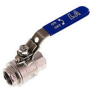 G 3/4 inch Compacte PN 63 2-Weg RVS Kogelkraan