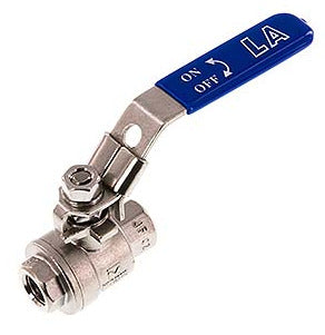 G 3/8 inch Compacte PN 63 2-Weg RVS Kogelkraan