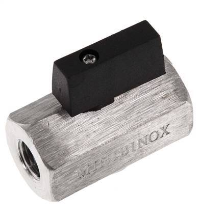 G 1/4 inch 2-Weg Rvs Mini-Kogelkraan 25 Bar