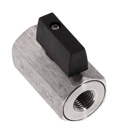 G 1/4 inch 2-Weg Rvs Mini-Kogelkraan 25 Bar