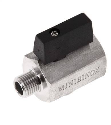 Buiten x Binnendraad G 1/4 inch 2-Weg Rvs Mini-Kogelkraan 25 Bar