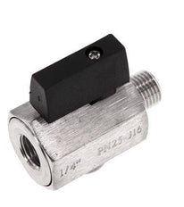 Buiten x Binnendraad G 1/4 inch 2-Weg Rvs Mini-Kogelkraan 25 Bar