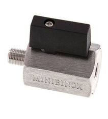 Buiten x Binnendraad G 1/8 inch 2-Weg Rvs Mini-Kogelkraan 25 Bar