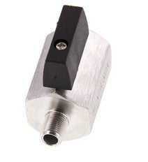 Buiten x Binnendraad G 1/8 inch 2-Weg Rvs Mini-Kogelkraan 25 Bar