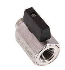 Buiten x Binnendraad G 3/8 inch 2-Weg Rvs Mini-Kogelkraan 25 Bar