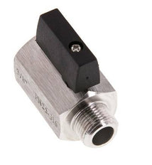 Buiten x Binnendraad G 3/8 inch 2-Weg Rvs Mini-Kogelkraan 25 Bar