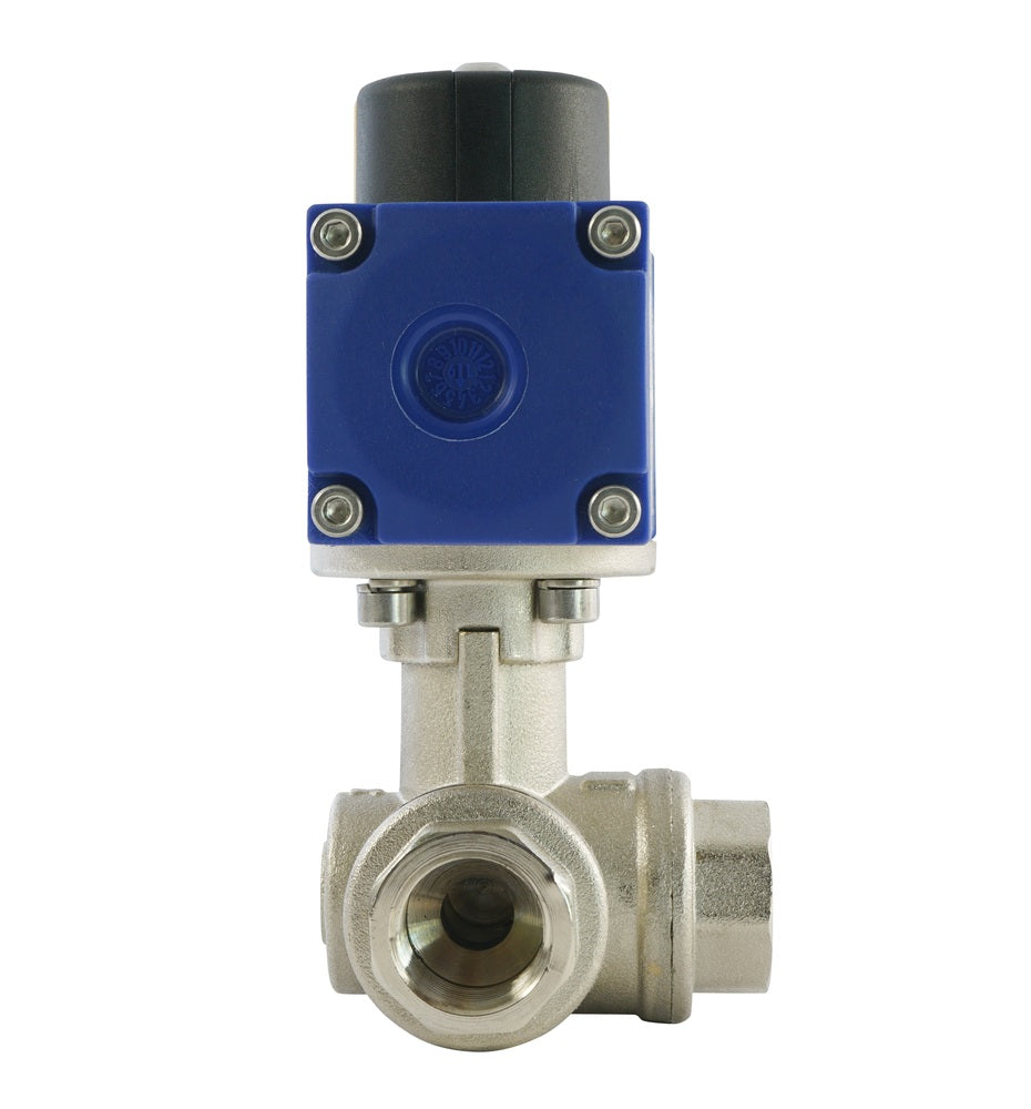 G3/8'' 3-Way L-port Brass Pneumatic Ball Valve Double Acting - BL3BA