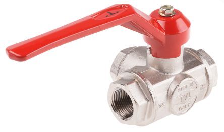 G2'' 3-way T-port Ball Valve Brass PTFE/NBR 35 bar - BL3BM