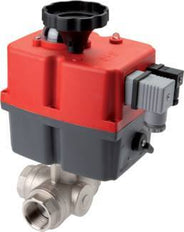 G1/2'' T-port 24-240V AC/DC Modulating 3-Way Stainless steel Ball valve