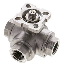 G1/2'' L-port 3-Way Stainless Steel Ball Valve ISO-Top 63bar - BL3SA