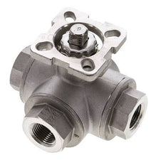 G3/8'' T-port 3-Way Stainless Steel Ball Valve ISO-Top 63bar - BL3SA