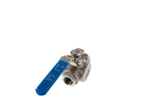 G 3/4 Inch 3-Weg L-Port RVS Kogelklep