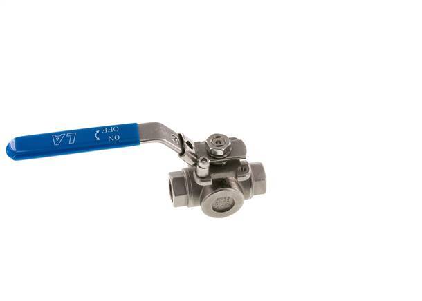 G 1/2 Inch 3-Weg T-poort RVS Kogelklep