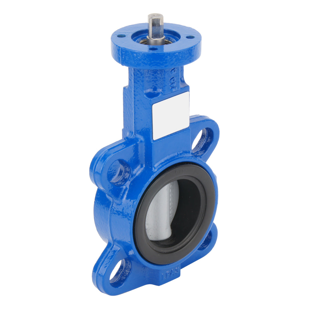 DN65 (2-1/2 inch) Wafer Pneumatic Butterfly Valve GGG40-Stainless Steel-FKM Double Acting - BFLW