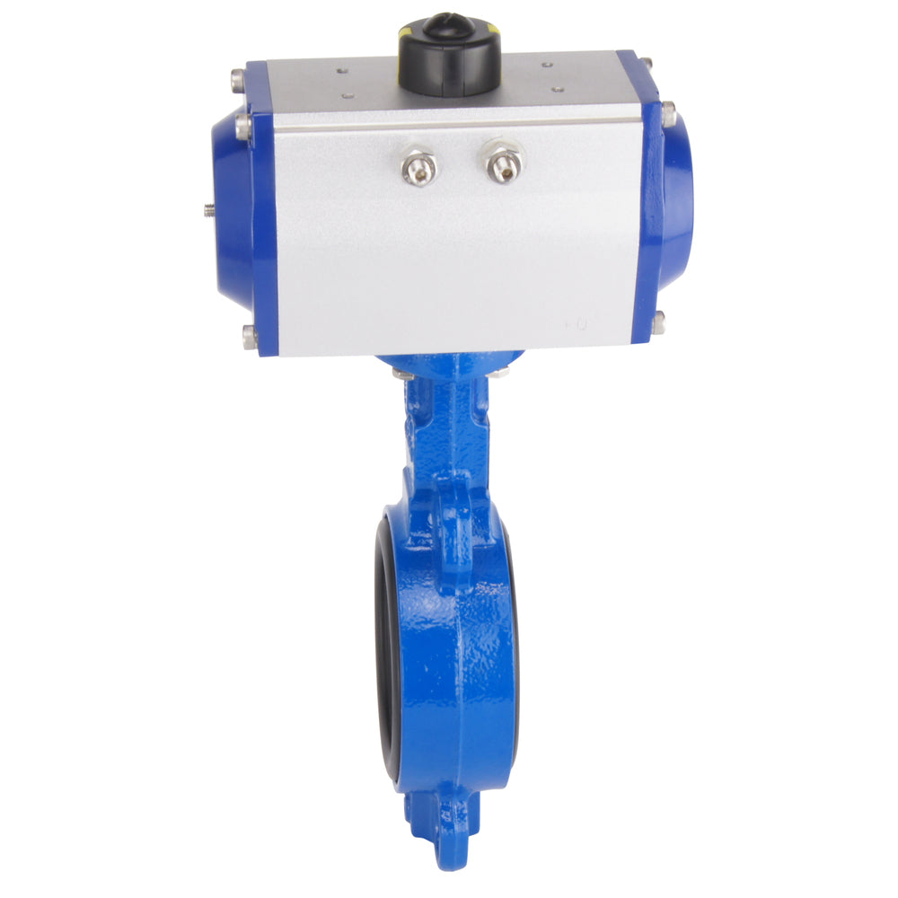 DN80 (3 inch) Wafer Pneumatic Butterfly Valve GGG40-Stainless Steel-NBR Spring Closed - BFLW