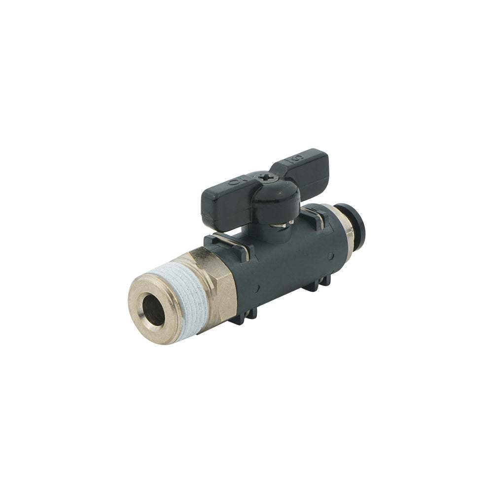 8mm - R3/8" Straight 2-Way Ball Valve Series 20