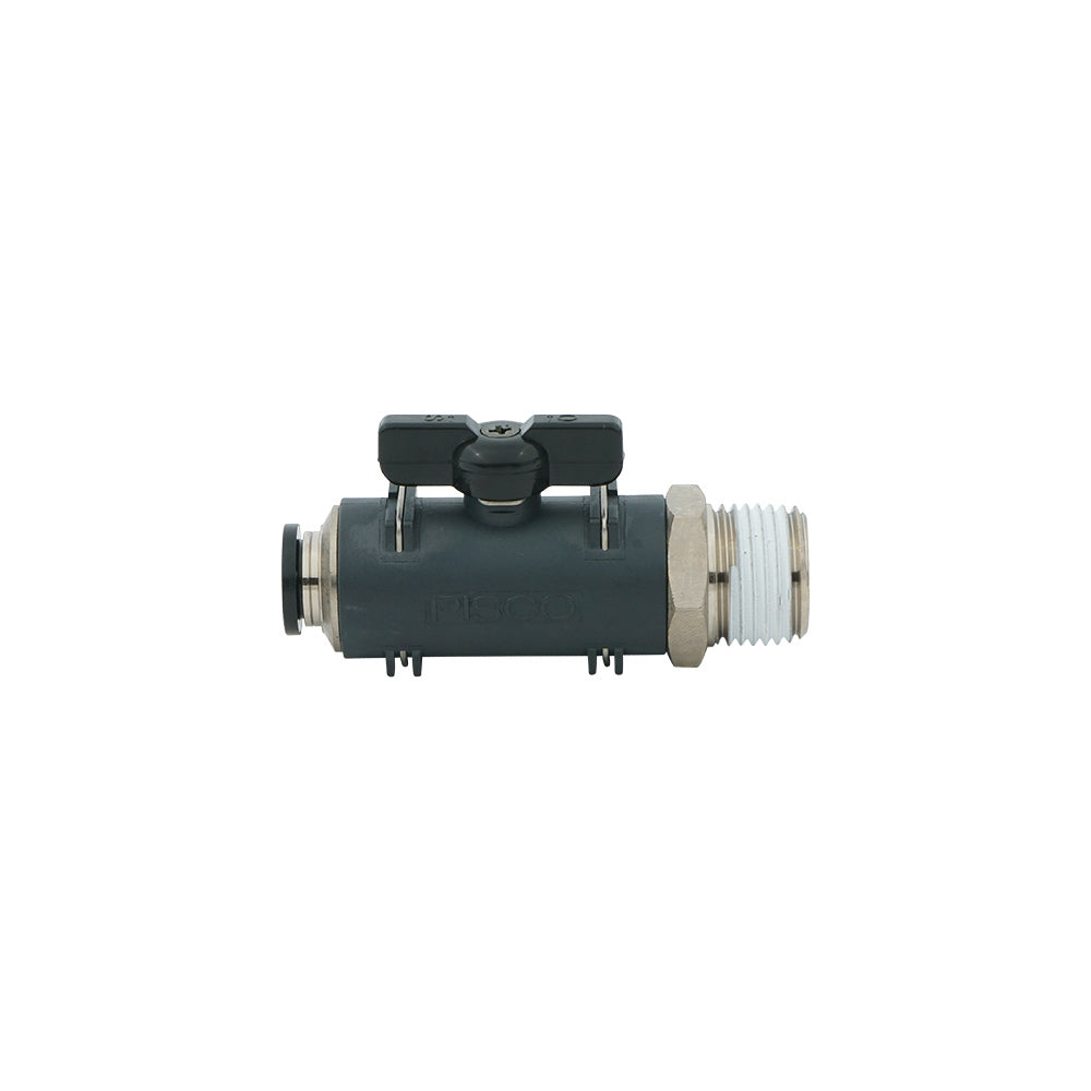12mm - R1/2" Rechte 2-Weg Kogelkraan Serie 60
