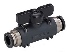 12mm - 10mm Insteek Rechte 2-Weg Kogelkraan Serie 60