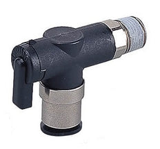 4mm - R1/8" 2-Weg Haakse Kogelkraan Serie 10