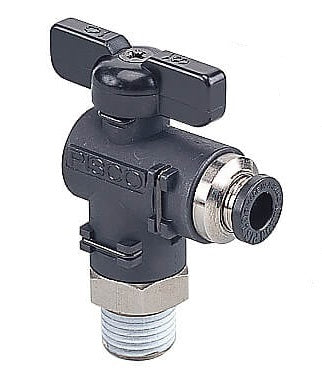 6mm - R3/8" Elbow 2-Way Ball Valve Series 20