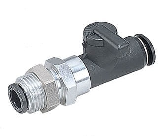 6mm - 6mm Schotdoorvoer Insteek Rechte 2-Weg Kogelkraan Serie 10