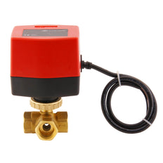 Elektrische Kogelkraan BW3 1/2" 3-weg 12V DC relais