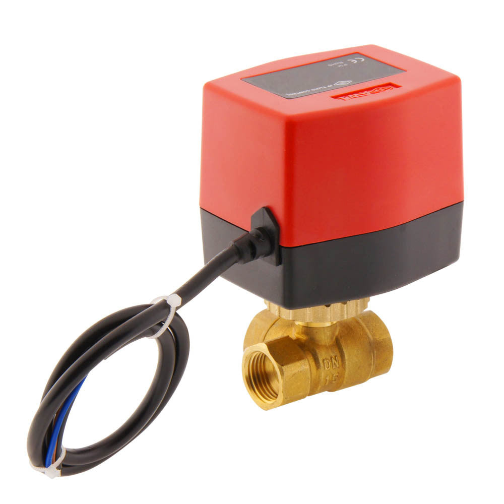 Elektrische Kogelkraan BW3 1/2" 3-weg 120V AC relais