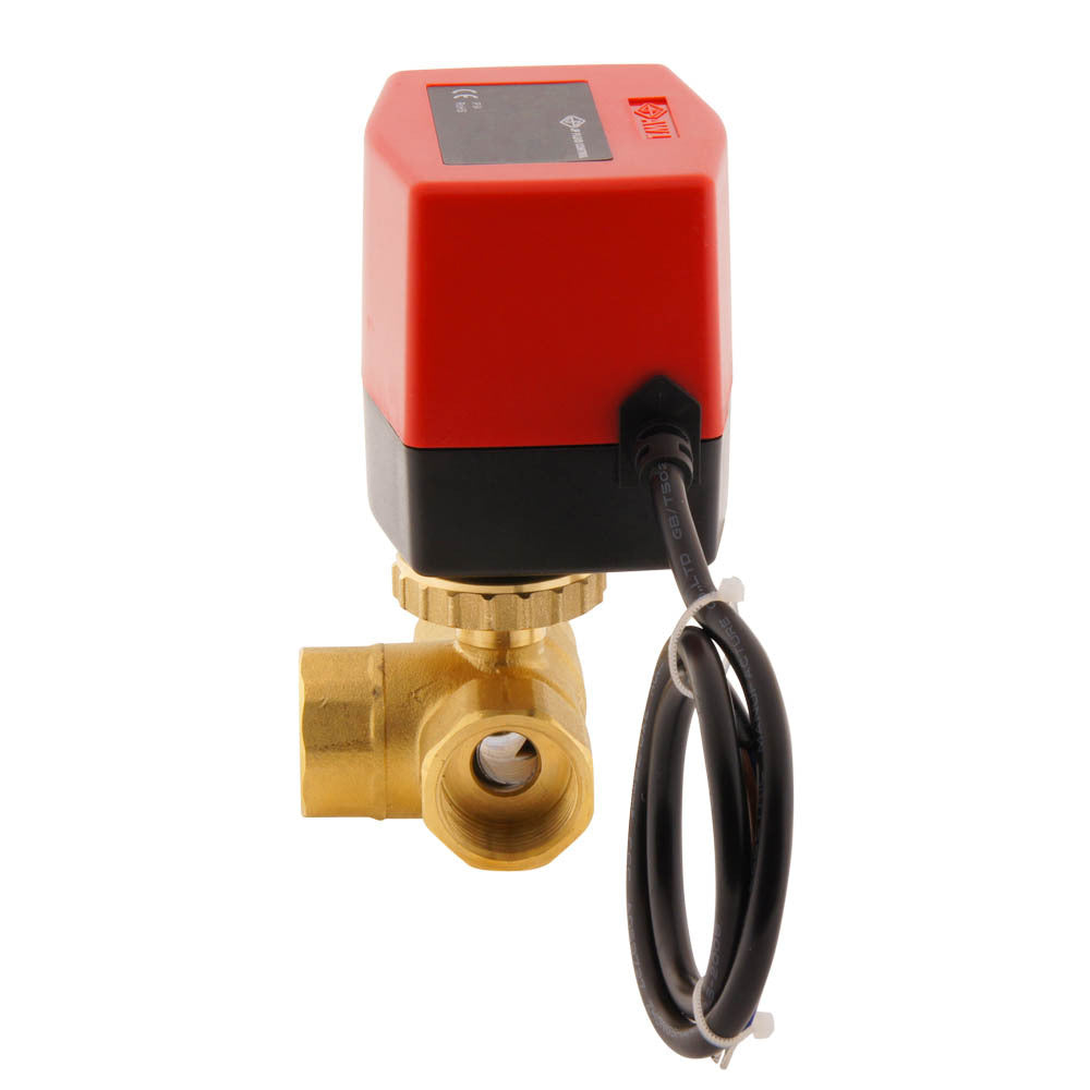 Elektrische Kogelkraan BW3 3/4" 3-weg 24V AC 3-punt