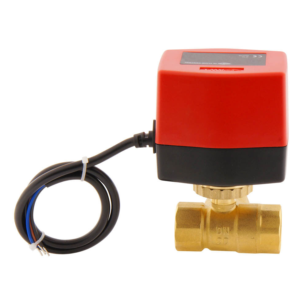 Elektrische Kogelkraan BW3 3/4" 3-weg 24V AC relais