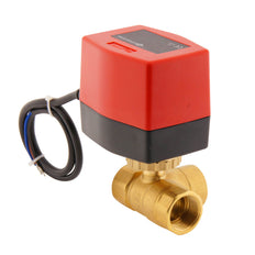 Elektrische Kogelkraan BW3 3/4" 3-weg 24V AC relais