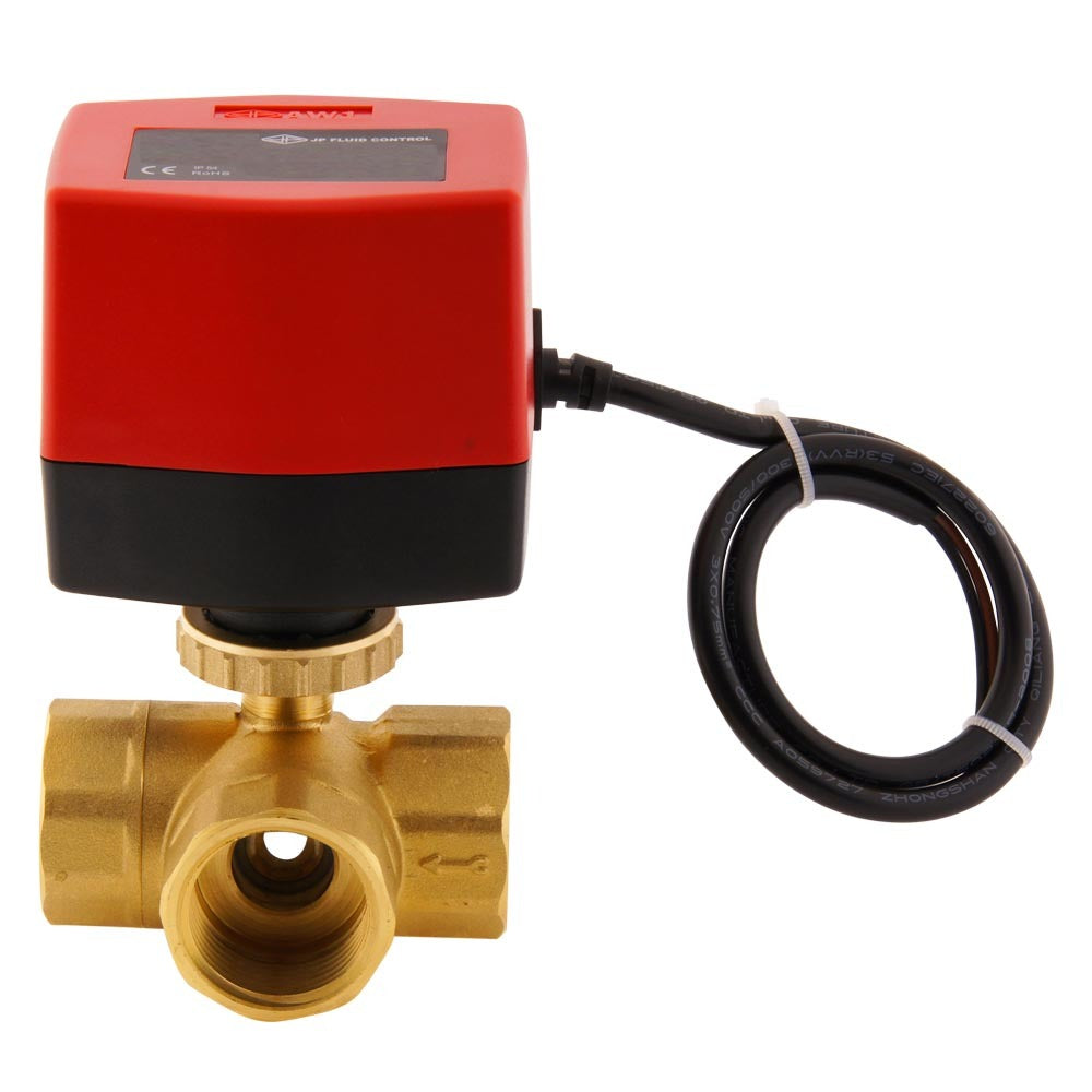 Electrical Ball Valve BW3 1'' 3-way 24V DC 3-point