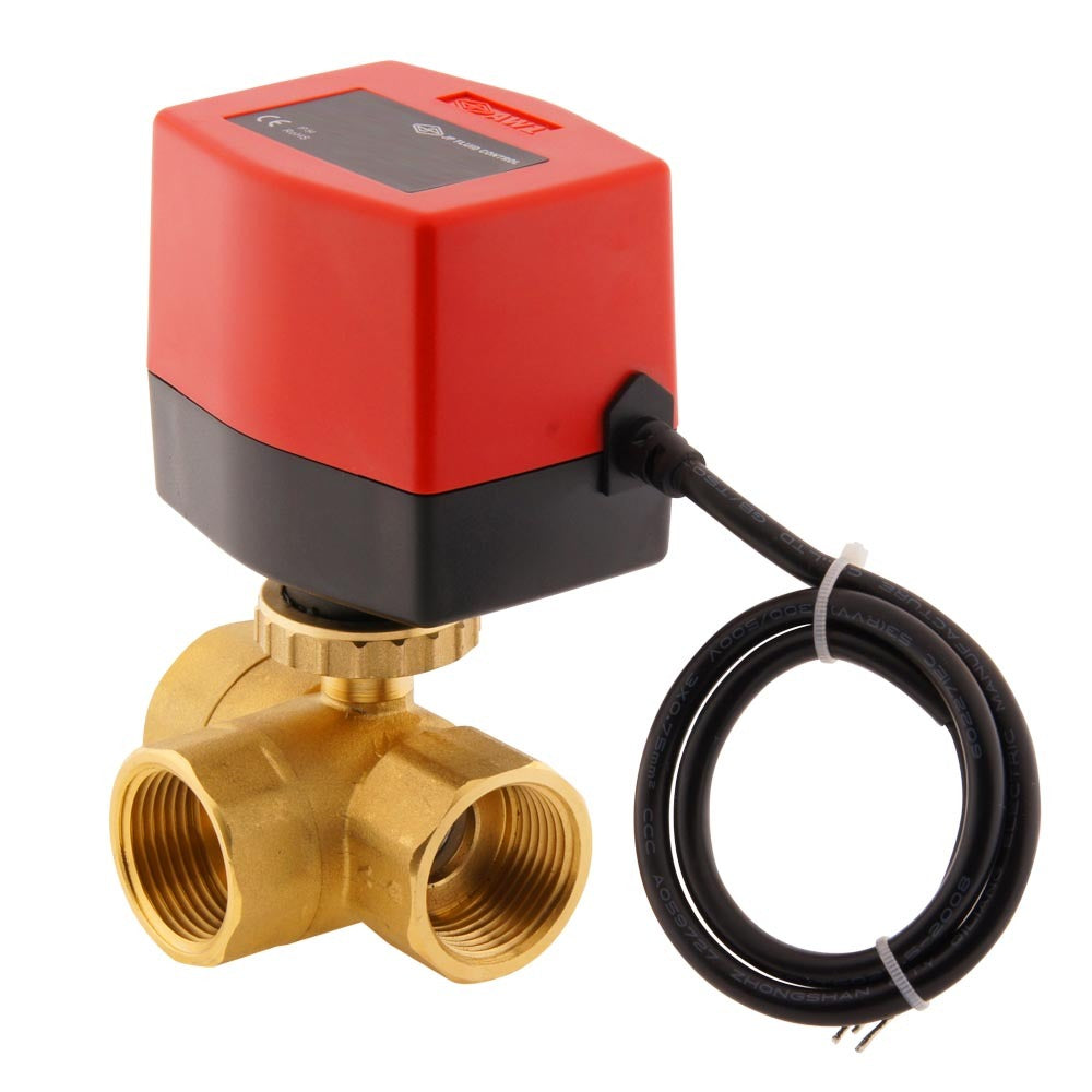 Electrical Ball Valve BW3 1'' 3-way 24V DC 3-point