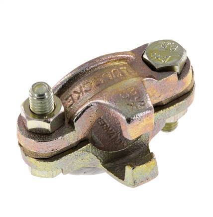 Safety Malleable Cast Iron Hose Clamp 22-29 mm Twist Claw Coupling DIN 20039B [2 Pieces]