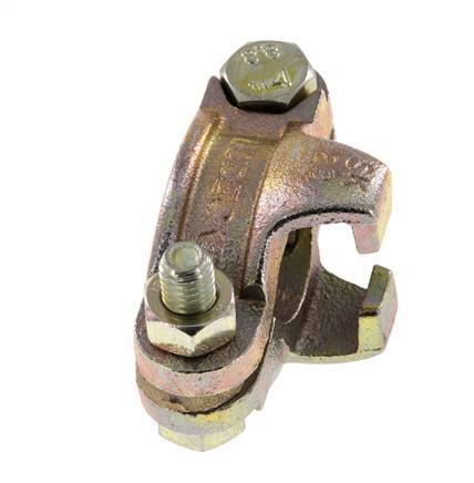 Safety Malleable Cast Iron Hose Clamp 22-29 mm Twist Claw Coupling DIN 20039B [2 Pieces]