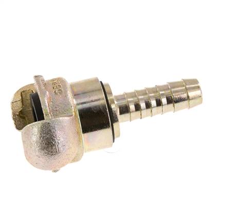 Gietijzer DN 10 DIN 3489 Compressor Klauwkoppeling met 13 mm Slangpilaar Draaibaar