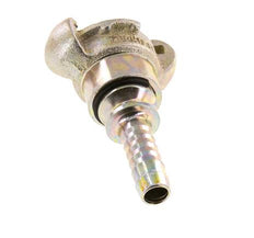 Gietijzer DN 10 DIN 3489 Compressor Klauwkoppeling met 25 mm Slangpilaar Draaibaar Veiligheidskraag