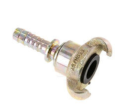 Gietijzer DN 10 DIN 3489 Compressor Klauwkoppeling met 25 mm Slangpilaar Draaibaar Veiligheidskraag