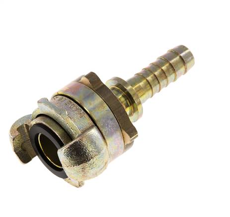 Gietijzer DN 10 DIN 3238 Compressor Klauwkoppeling met 13 mm Slangpilaar Veiligheidskraag