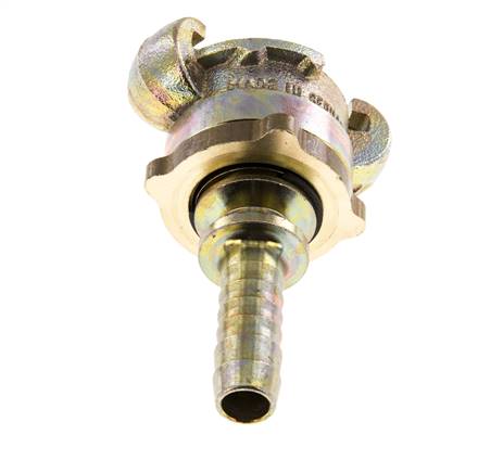 Gietijzer DN 10 DIN 3238 Compressor Klauwkoppeling met 13 mm Slangpilaar Veiligheidskraag
