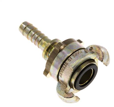 Gietijzer DN 10 DIN 3238 Compressor Klauwkoppeling met 13 mm Slangpilaar Veiligheidskraag