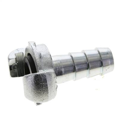 Gietijzer DN 14 DIN 3489 Compressor Klauwkoppeling met 19 mm Slangpilaar