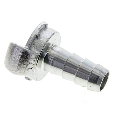 Gietijzer DN 14 DIN 3489 Compressor Klauwkoppeling met 19 mm Slangpilaar