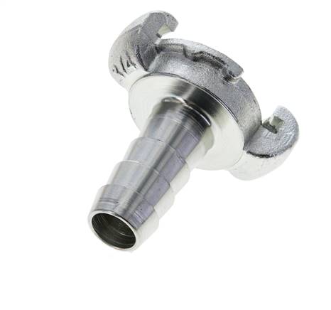 Gietijzer DN 14 DIN 3489 Compressor Klauwkoppeling met 19 mm Slangpilaar