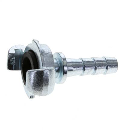 Gietijzer DN 8.5 DIN 3489 Compressor Klauwkoppeling met 13 mm Slangpilaar Veiligheidskraag