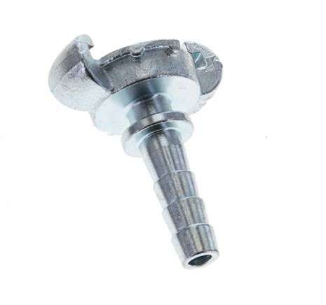 Gietijzer DN 8.5 DIN 3489 Compressor Klauwkoppeling met 13 mm Slangpilaar Veiligheidskraag