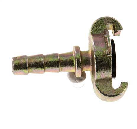 Gietijzer DN 8.5 DIN 3489 Compressor Klauwkoppeling met 13 mm Slangpilaar Veiligheidskraag