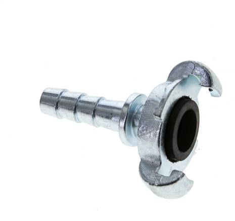 Gietijzer DN 8.5 DIN 3489 Compressor Klauwkoppeling met 13 mm Slangpilaar Veiligheidskraag