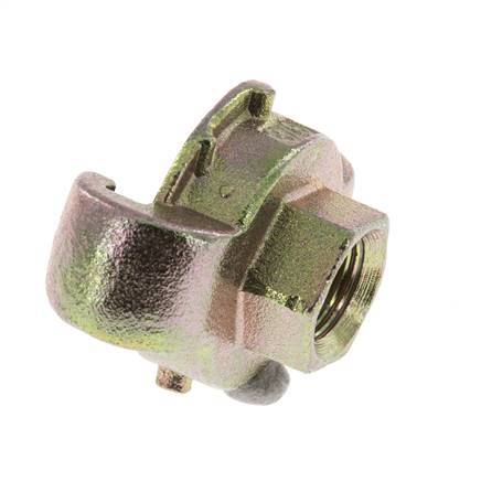 Gietijzer DN 15 DIN 3489 compressor klauwkoppeling Rp 3/8 inch Binnendraad