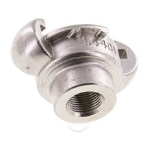 RVS DN 15 DIN 3489 compressor klauwkoppeling Rp 3/8 inch Binnendraad