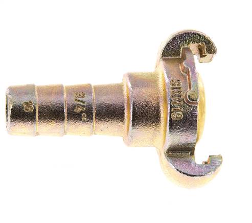 Gietijzer DN 15 DIN 3489 Compressor Klauwkoppeling met 19 mm Slangpilaar